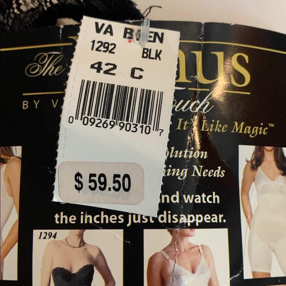 Black Lace Trim Shapewear Bodysuit. 42C - Picture 3 of 7